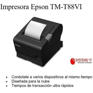 Epson Impresora Tm-t88vi Ethernet, Usb,bluetooth, En La Nube
