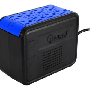 Regulador De Voltaje Quasad 1000va 500w 8 OUTLETS 4AVR-4SURGE W-AVR I-233 RJ45-RJ-11 Azul