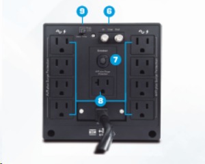 Regulador Automático de Voltajes con Supresión de Picos CDP R-AVR3008 3000VA-2400W-Entrada-Salida 110Vac-8 nema 5-15R - Imagen 2