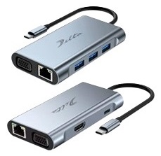 ADAPTADOR USB 3.1 TIPO C 7 PUERTOS (HDMI+VGA+RJ45+USB 3.0+USB 2.0*2+PD)