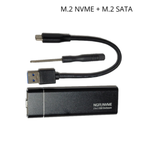 CASE SSD M.2 NVME + SATA CABLE USB 3.1