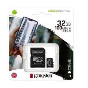 Memoria Micro SD 32 GB KINGSTON A1 V10 SDHC a SD Kingston Canvas Select Plus