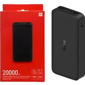 Cargador Portátil Xiaomi Redmi Power Bank de 20.000 mAh, Carga Rápida, 18 W, Usb